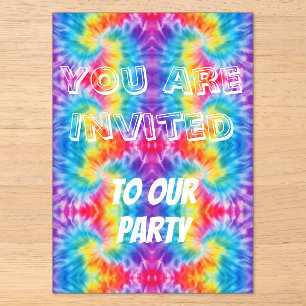 Tie-Dye Feest Uitnodiging