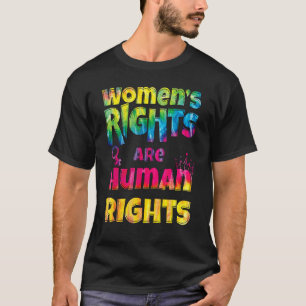 Tie dye feministische vrouwenrechten zijn mensenre t-shirt