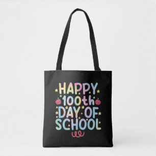 Tie Dye Fijne 100e Dag Op School Leraar Student Tote Bag