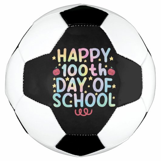 Tie Dye Fijne 100e Dag Op School Leraar Student Voetbal (Voorkant)