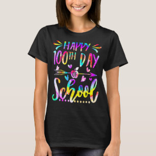 Tie Dye Fijne 100ste Dag Van School Leraar Student T-shirt