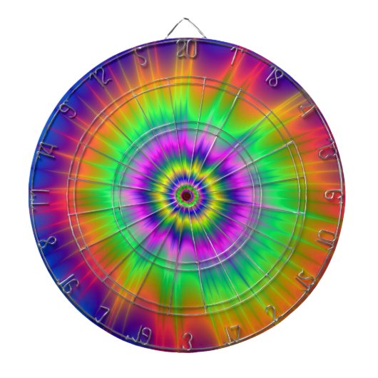 Tie Dye Fireball Dartbord (Voorkant)