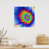 Tie Dye Fireball Poster (Keuken)