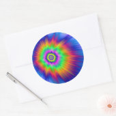 Tie Dye Fireball Ronde Sticker (Envelop)