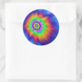 Tie Dye Fireball Ronde Sticker (Tas)