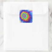 Tie Dye Fireball Vierkante Sticker (Tas)