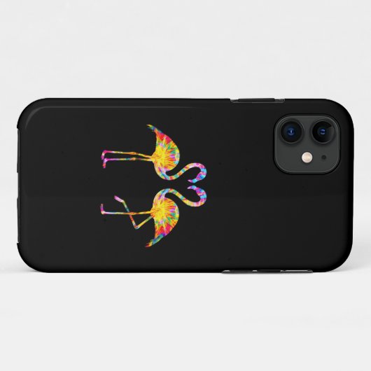 TIE DYE FLAMINGO Case-Mate iPhone CASE (Achterkant (horizontaal))