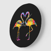 TIE DYE FLAMINGO GROTE KLOK (Hoek)