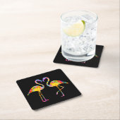 TIE DYE FLAMINGO KARTONNEN ONDERZETTERS (Insitu)