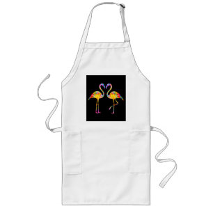 TIE DYE FLAMINGO LANG SCHORT
