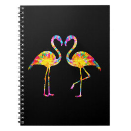 TIE DYE FLAMINGO NOTITIEBOEK