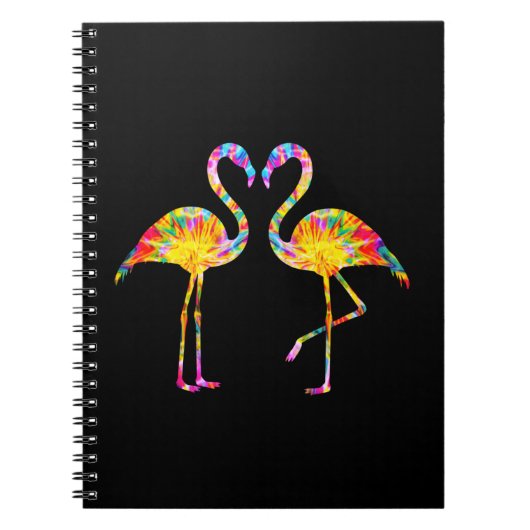 TIE DYE FLAMINGO NOTITIEBOEK (Voorkant)