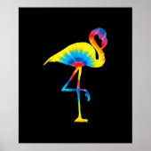 Tie Dye Flamingo Rainbow Print Bird Hippie (Voorkant)