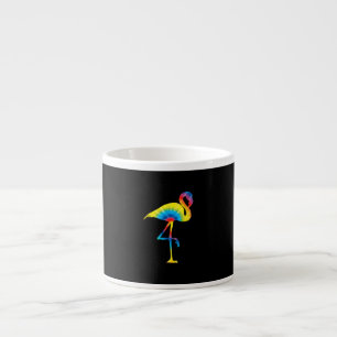 Tie Dye Flamingo Rainbow Print Bird Hippie Espresso Kop