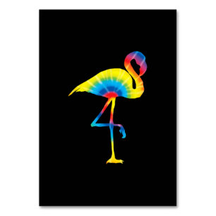 Tie Dye Flamingo Rainbow Print Bird Hippie Kaart