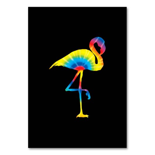 Tie Dye Flamingo Rainbow Print Bird Hippie Kaart (Voorkant)