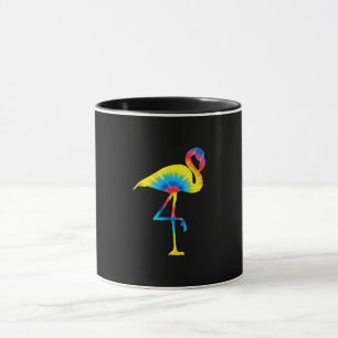 Tie Dye Flamingo Rainbow Print Bird Hippie Mok