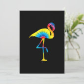 Tie Dye Flamingo Rainbow Print Bird Hippie Save The Date (Staand voorkant)