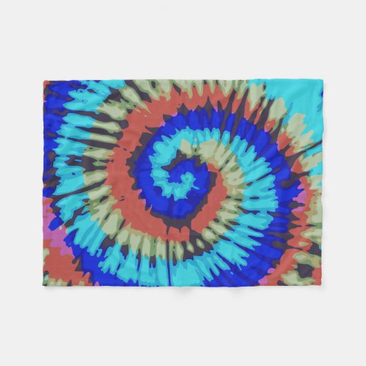 Tie dye fleece deken (Voorkant (Horizontaal))