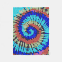 Tie dye fleece deken