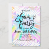 Tie Dye Foam Birthday Party Summer Pool Kaart (Voorkant)