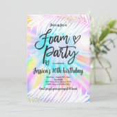 Tie Dye Foam Birthday Party Summer Pool Kaart (Staand voorkant)