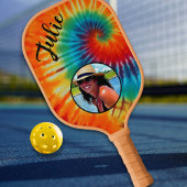 Tie Dye Foto Pickleball Paddle