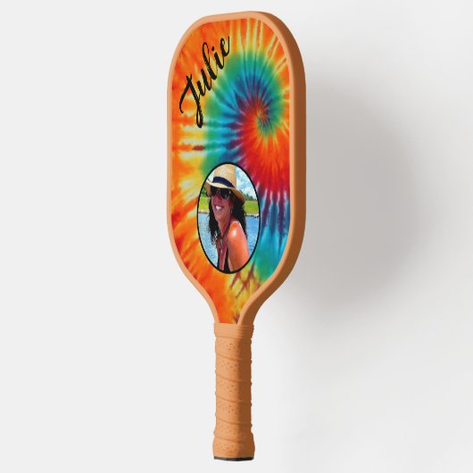 Tie Dye Foto Pickleball Paddle (Links)