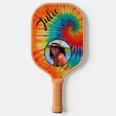 Tie Dye Foto Pickleball Paddle (Achterkant)