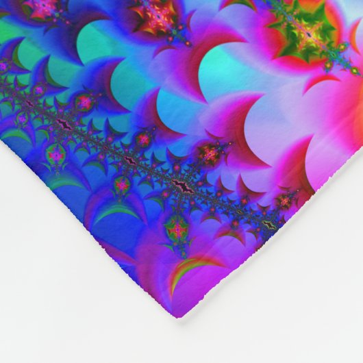 Tie Dye Fractal Art Fleece Deken (Hoek)