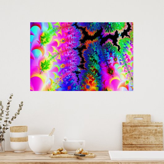 Tie Dye Fractal Poster (Keuken)