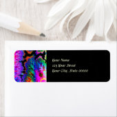 Tie Dye Fractal retour adreslabels Etiket (Insitu)