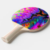 Tie Dye Fractal Tafeltennisbatje (Voorkant Gekanteld)
