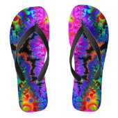 Tie Dye Fractal Teenslippers (Voetbed)