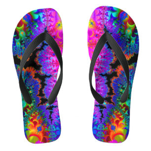 Tie Dye Fractal Teenslippers