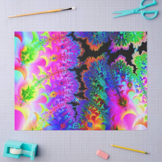 Tie Dye Fractal Tissuepapier (Craft)