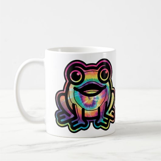 Tie Dye Frog Koffiemok (Links)