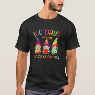 Tie Dye Funny 100 dagen met mijn voorschoolse gnom T-shirt