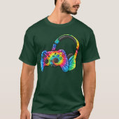 Tie Dye Gaming Headset Controller Video Games Game T-shirt (Voorkant)