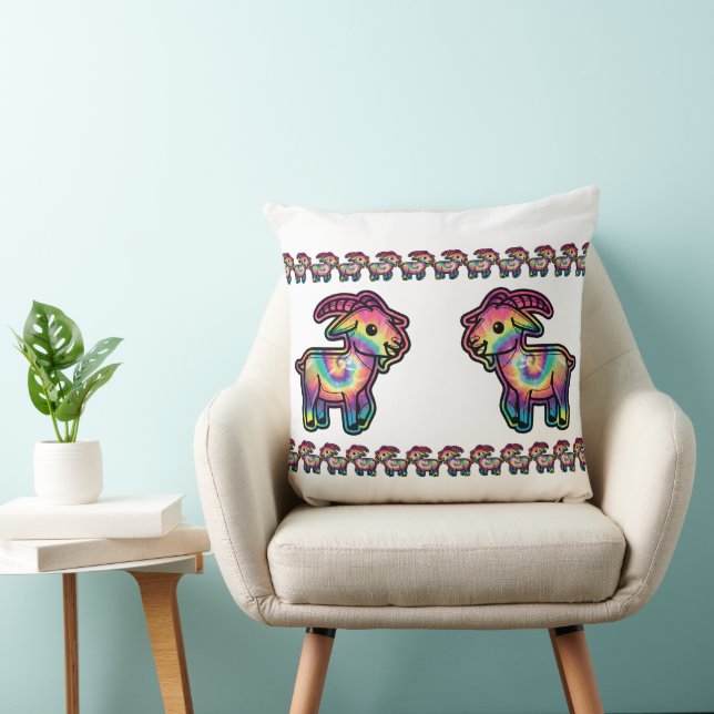 Tie-Dye Geit Kussen (Stoel)