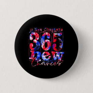 Tie-dye Gelukkig Nieuwjaar 12 Nieuwe Hoofdstukken Ronde Button 5,7 Cm