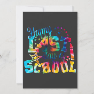 tie-dye Gelukkige laatste schooldag  Kaart