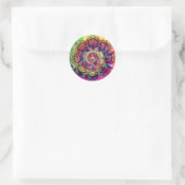 Tie Dye Geometrische ronde Sticker (Tas)