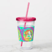 Tie dye gepersonaliseerd acryl drinkbeker (Achterkant)