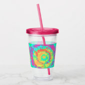 Tie dye gepersonaliseerd acryl drinkbeker (Links)
