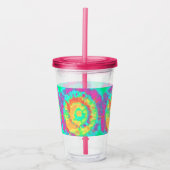 Tie dye gepersonaliseerd acryl drinkbeker (Voorkant)