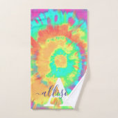 Tie dye gepersonaliseerd  bad handdoek (Handdoek)