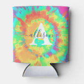 Tie dye gepersonaliseerd  blikjeskoeler (Voorkant)