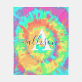 Tie dye gepersonaliseerd fleece deken (Voorkant)