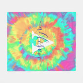 Tie dye gepersonaliseerd fleece deken (Voorkant (Horizontaal))